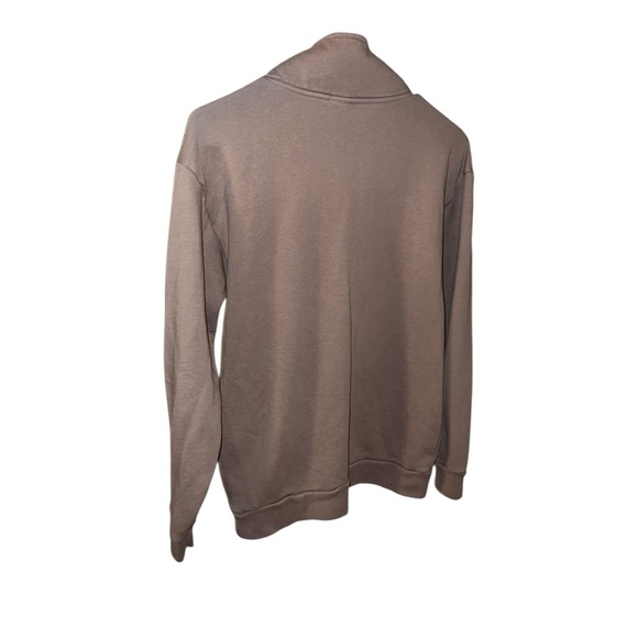 Victoria’s Secret PINK Quarter Zip Pullover Sweatshirt- Mauve Taupe - Size XS - Picture 3 of 8